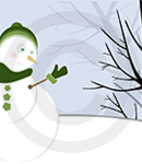 An Illustration Of A Winter Scene With Frosty The Snowman